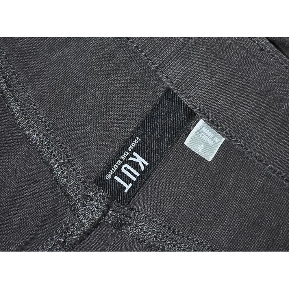Kut From The Kloth size 4 30x26 Linen Grey Wide Leg Ankle Pants Classic City - Picture 4 of 10